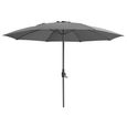 Capri Outdoor Parasol - 3cm - Round - Charcoal Grey