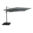 Helios Outdoor Cantilever Parasol - 3cm x 3cm - Square - with Base - Oil Green