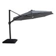 Aramis LED Outdoor Cantilever Parasol - 3.5cm - Round - with Base - Charcoal Grey