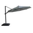 Aramis LED Outdoor Cantilever Parasol - 3cm x 4cm - with Base - Oil Green