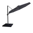 Helios Outdoor Cantilever Parasol - 3cm - Round - with Base - Charcoal Grey