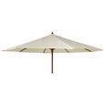 Outdoor Parasol - Hardwood - with Night Cover - 270cm