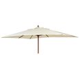 Outdoor Parasol - Hardwood - with Night Cover - 300cm