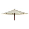 Outdoor Parasol - Hardwood - Round - with Night Cover - 300cm