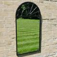 Garden Mirror - Arch - Black Metal - Garden