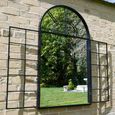 Garden Mirror - Arch - Black Metal - Garden - Window