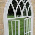 Garden Mirror - Arch - White Metal - Garden - Window