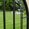 Garden Mirror - Black Metal - Arch - Garden