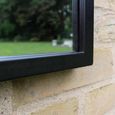 Garden Mirror - Black Metal - Outdoor