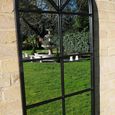 Garden Mirror - Black Metal - Garden - Window