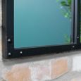 Wall Mirror - Rectangular - Black Metal - Large