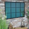 Wall Mirror - Rectangular - Black - Metal