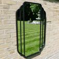 Garden Mirror - Victorian Style - Black Metal - Garden