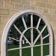 Garden Mirror - Rustic - Cream Metal - Arch - Garden