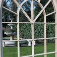 Garden Mirror - Rustic - Cream Metal - Arch - Garden