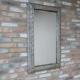 Wall Mirror - Rectangular - Silver Metal - Large