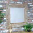 Wall Mirror - Square - Wooden Frame