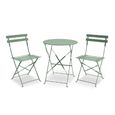 Padstow Bistro Set - 2 Seater - 60cm - Round - Olive Green Metal
