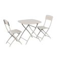 Venice Bistro Set - 2 Seater - 70cm - Square - Champagne Metal