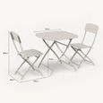 Venice Bistro Set - 2 Seater - 70cm - Square - Champagne Metal