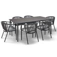 Kyoto Garden Dining Set - 6 Seater - 180cm - Ceramic - 6 Chairs