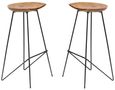 Belfort Set of 2 Teak Wood Counter Stool
