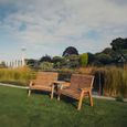 Churnet Valley Redwood Angled 2 Seater Garden Benches Set