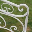 Garden Bench - Antique Cream Metal