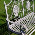 Garden Bench - Antique Grey Metal