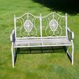 Garden Bench - Antique Grey Metal