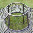Garden Bench - Black Metal - Tree Style