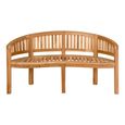 Boca Garden Bench - with Back - Natural - Teak Wood