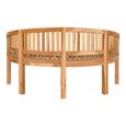 Boca Garden Bench - with Back - Natural - Teak Wood