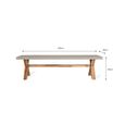 Burford Outdoor Bench Small in Grey Faux Concreate