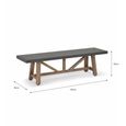Chilford Outdoor Bench Small Grey Slate