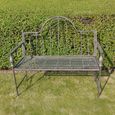 Garden Bench - Grey Metal