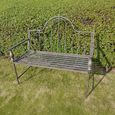Garden Bench - Grey Metal