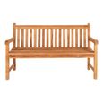 Keota Garden Bench - with Back - Natural - Teak Wood
