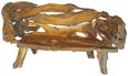 Teak Root Branch Bench - Large - with Back