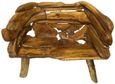 Teak Root Branch Bench - Medium - with Back