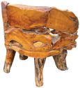 Teak Root Branch Bench - Small - with Back
