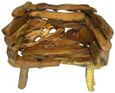 Teak Root Branch Bench - Small - with Back