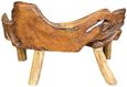 Teak Root Bench - Medium - with Back