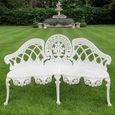 Garden Bench - White Aluminium