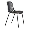 Branson Dining Chair - Set of 4 - Black Metal