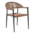 Canari Dining Armchair - Curved - Rattan - Set of 2