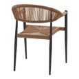 Canari Dining Armchair - Curved - Rattan - Set of 2