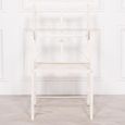 Distressed Cream Metal Garden Chair - Set of 2