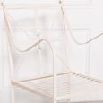 Distressed Cream Metal Garden Chair - Set of 2