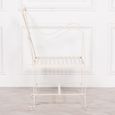 Distressed Cream Metal Garden Chair - Set of 2